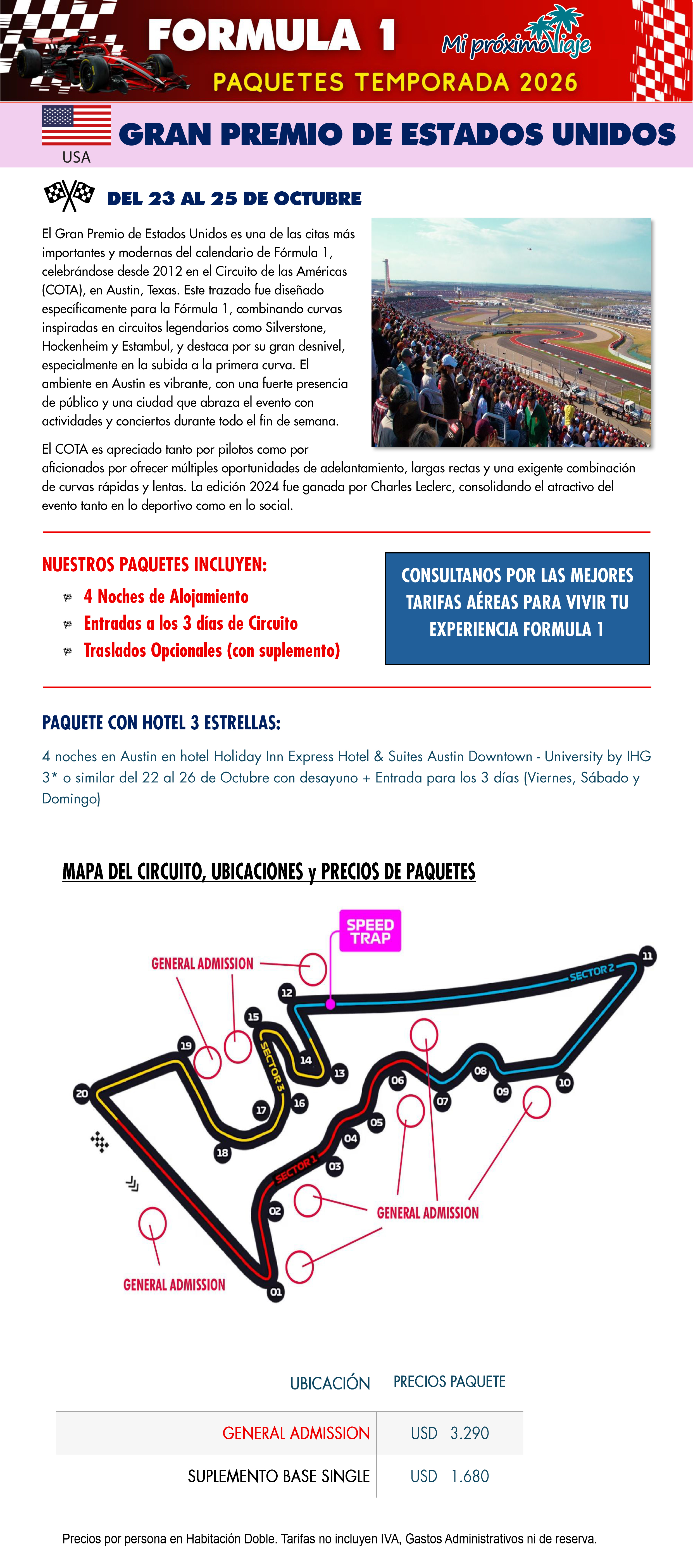 FORMULA 1 GRAN PREMIO DE AUSTIN ESTADOS UNIDOS